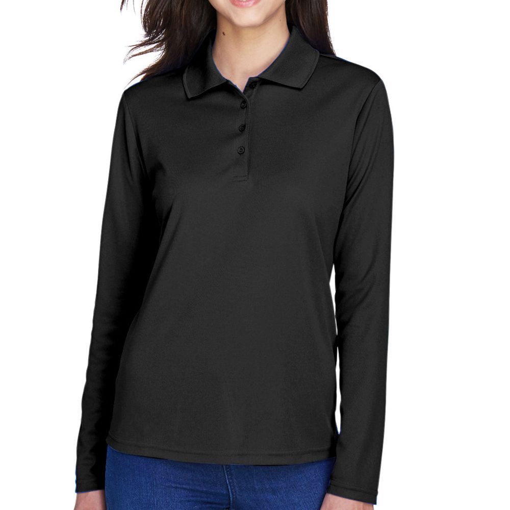 Core 365 Women's Performance Long-Sleeve Piqué Polo