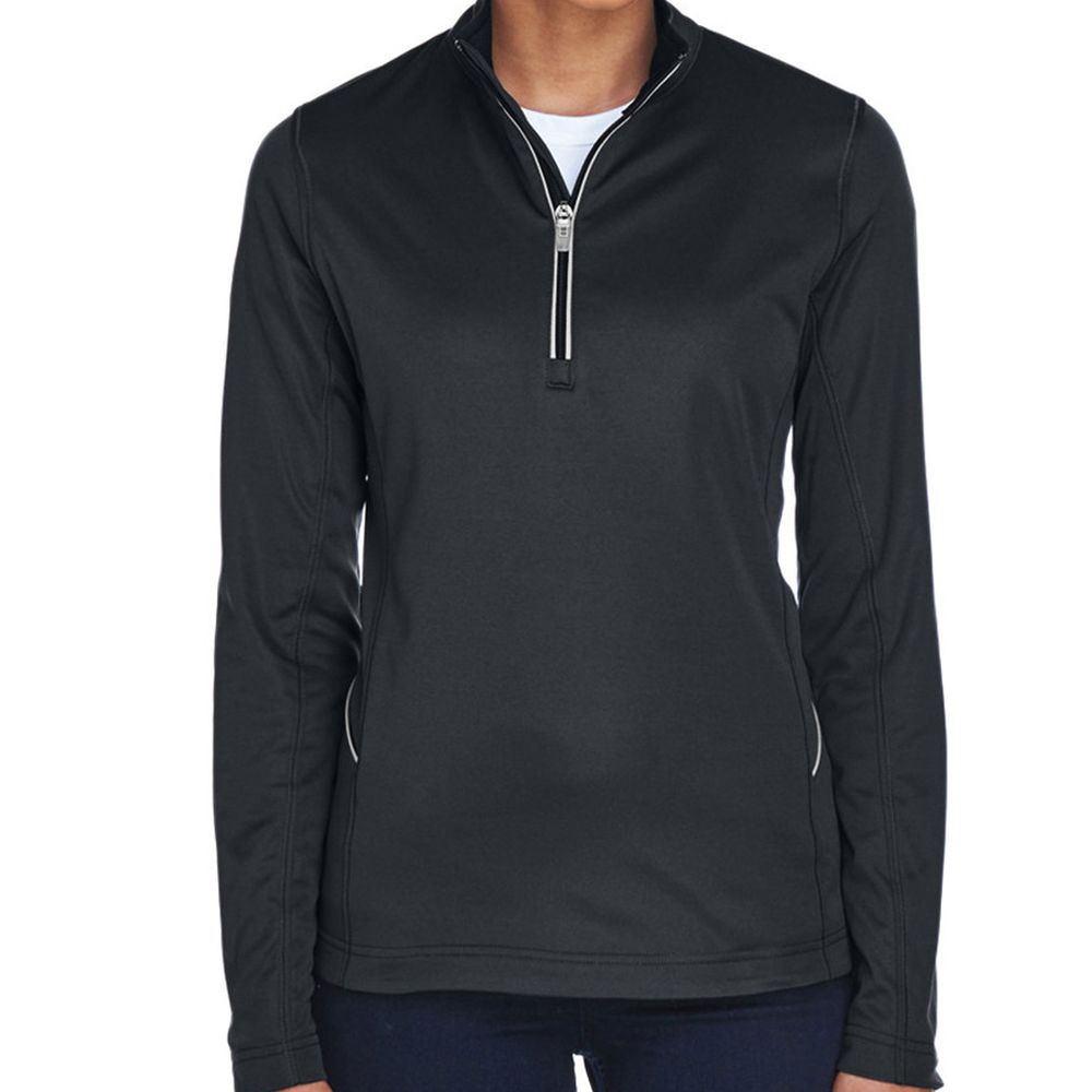 UltraClub Women's Cool & Dry Sport Quarter-Zip Pullover