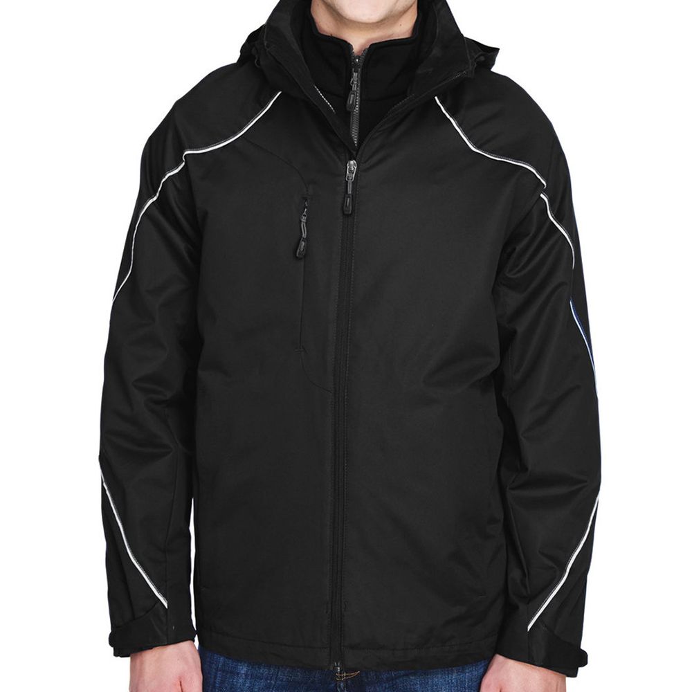 North End Men's Angle 3-in-1 Jacket with Bonded Fleece Liner