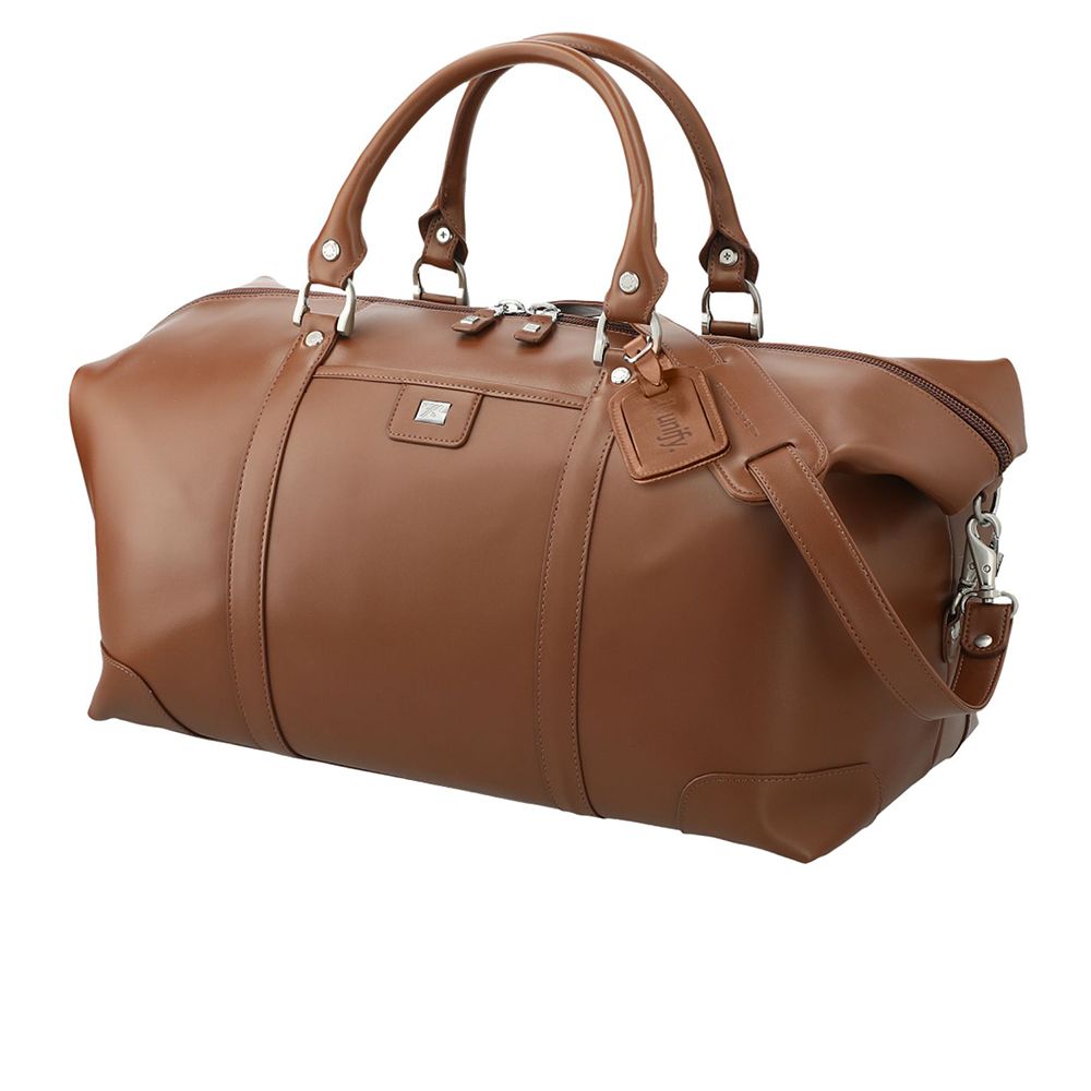 "Cutter & Buck® 19" Leather Weekender Duffel Bag"