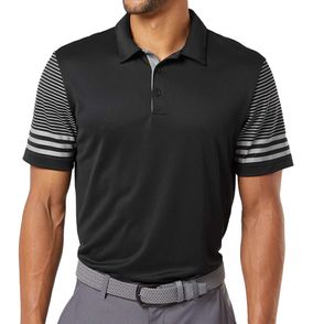 Adidas Striped Sleeve Polo