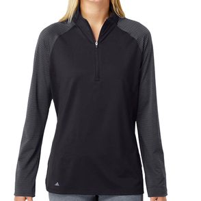 Adidas Women's Stripe Block Quarter-Zip Pullover