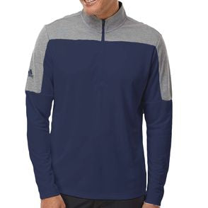 Adidas Heather Coloblock Quarter-Zip Pullover
