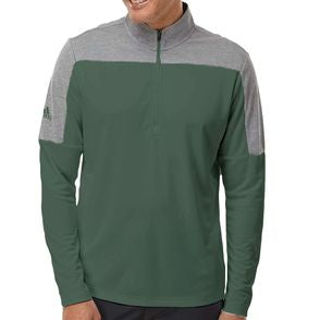 Adidas Heather Coloblock Quarter-Zip Pullover