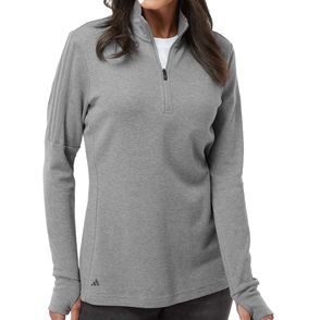 Adidas Women's 3-Stripes Quarter-Zip Sweater