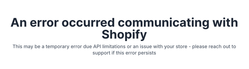 API Limitations