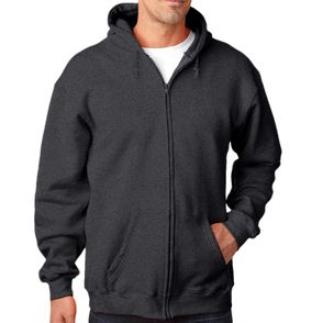 Bayside USA Made Full-Zip Heavyweight Hooded Sweatshirt