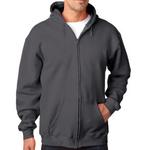 Bayside USA Made Full-Zip Heavyweight Hooded Sweatshirt