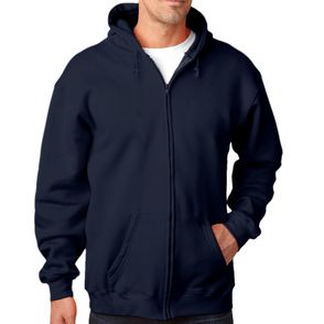 Bayside USA Made Full-Zip Heavyweight Hooded Sweatshirt