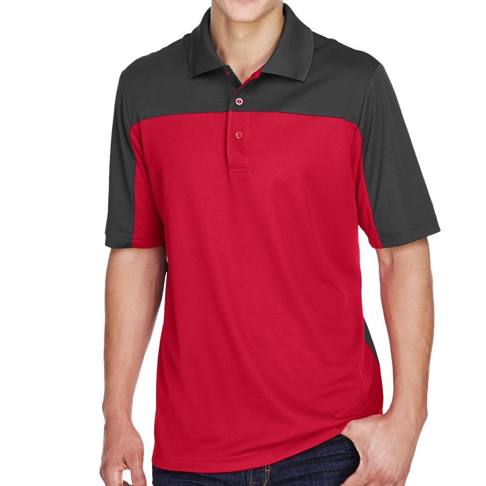 Core 365 Men's Balance Colorblock Performance Pique Polo Shirt