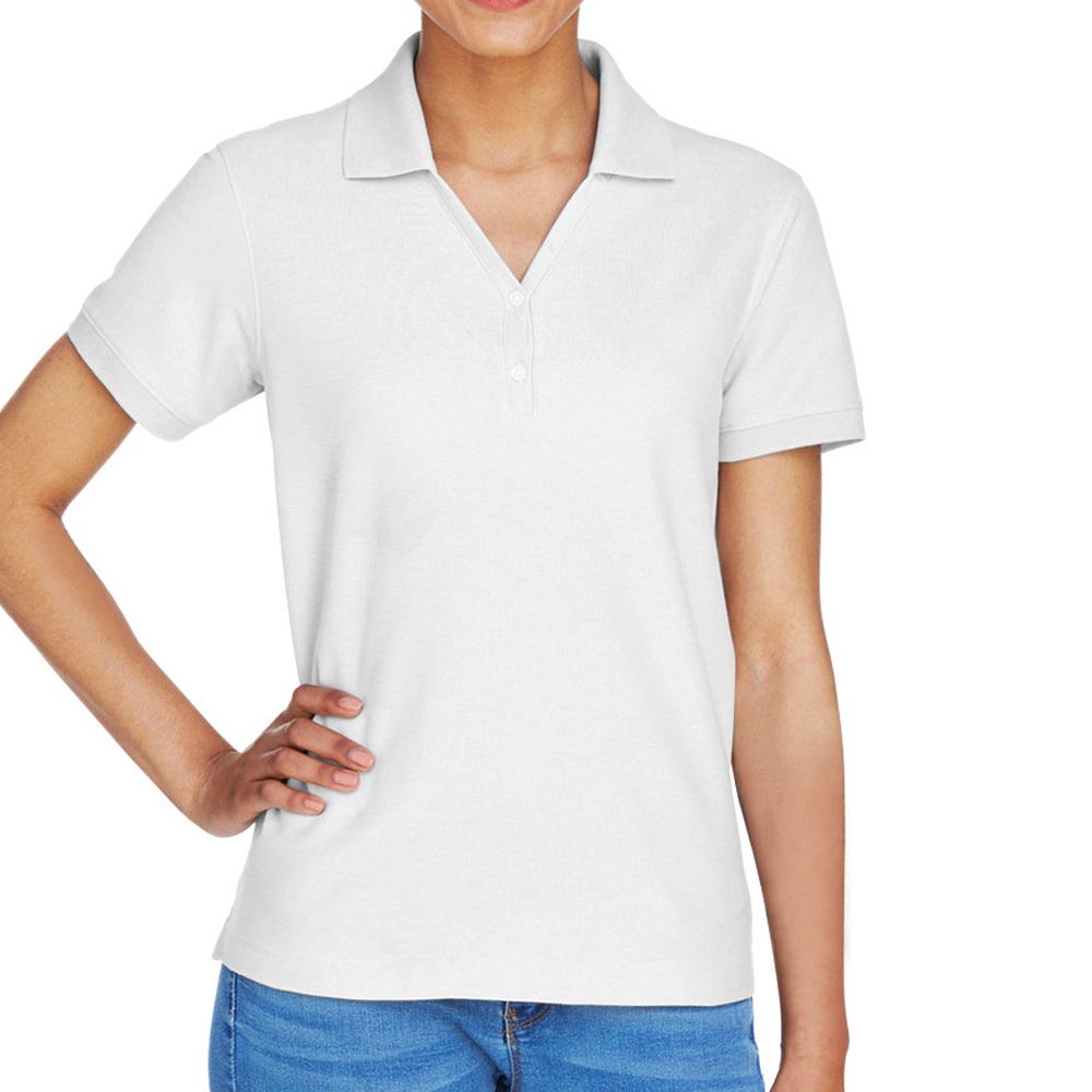 Devon & Jones Women's' Short Sleeve Pique Polo