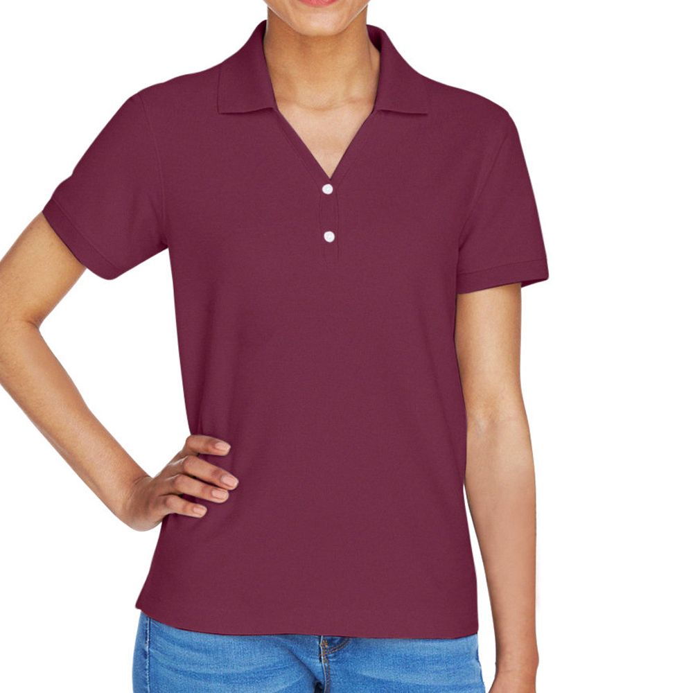 Devon & Jones Women's' Short Sleeve Pique Polo