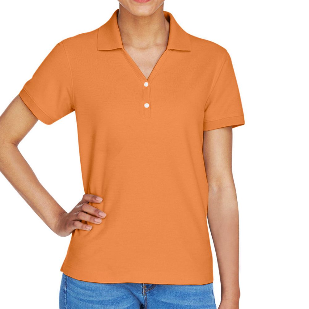 Devon & Jones Women's' Short Sleeve Pique Polo