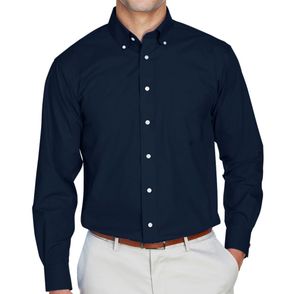 Devon & Jones Crown Collection Solid Broadcloth Woven Shirt