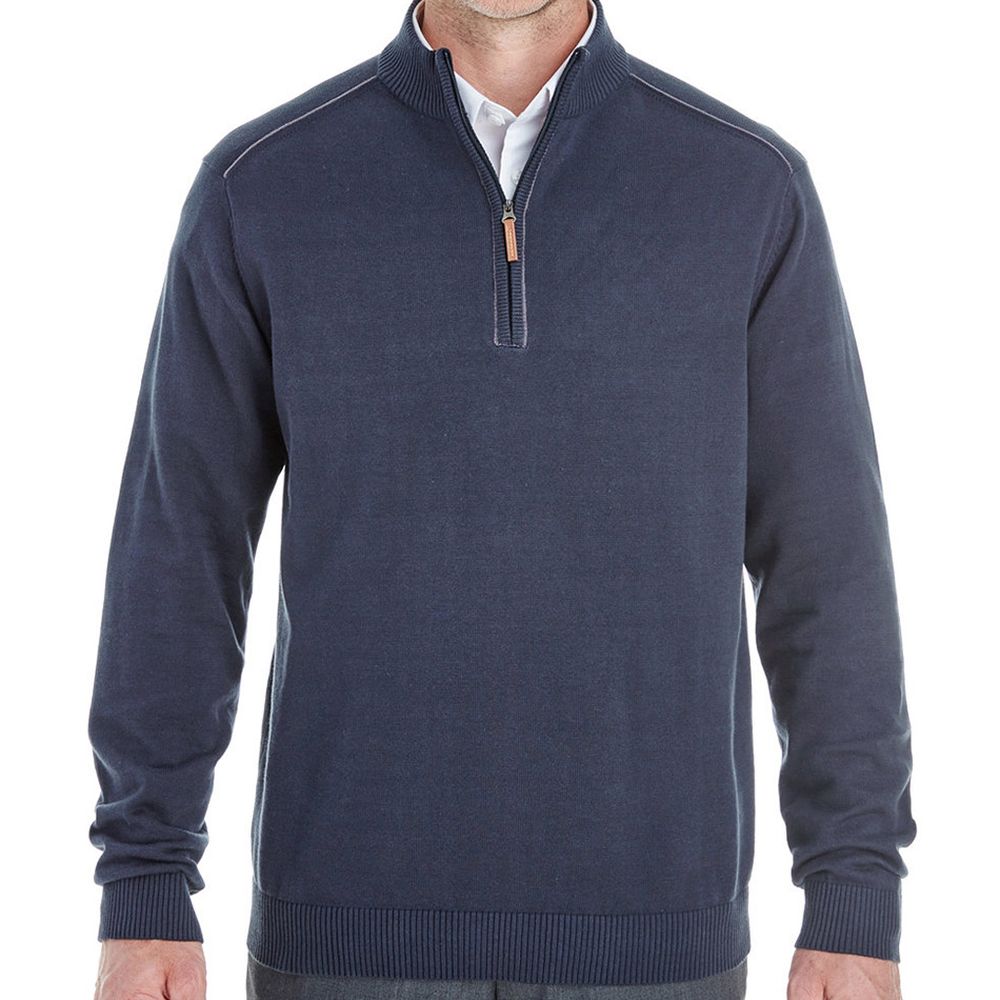 Devon & Jones Manchester Fully-Fashioned Quarter-Zip Sweater