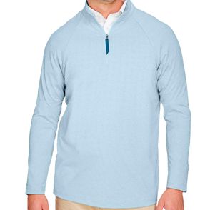 Devon & Jones CrownLux Performance Men's Clubhouse Micro-Stripe Quarter-Zip
