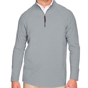 Devon & Jones CrownLux Performance Men's Clubhouse Micro-Stripe Quarter-Zip