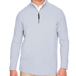 Devon & Jones CrownLux Performance Men's Clubhouse Micro-Stripe Quarter-Zip