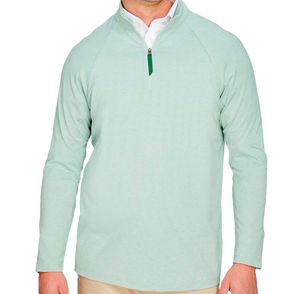 Devon & Jones CrownLux Performance Men's Clubhouse Micro-Stripe Quarter-Zip