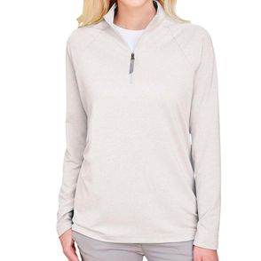 Devon & Jones CrownLux Performance Ladies' Clubhouse Micro-Stripe Quarter-Zip