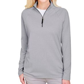Devon & Jones CrownLux Performance Ladies' Clubhouse Micro-Stripe Quarter-Zip