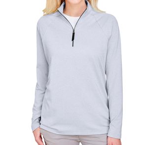 Devon & Jones CrownLux Performance Ladies' Clubhouse Micro-Stripe Quarter-Zip