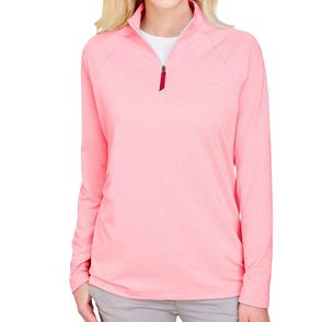 Devon & Jones CrownLux Performance Ladies' Clubhouse Micro-Stripe Quarter-Zip