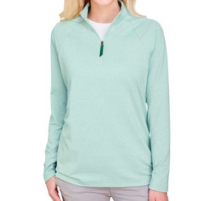 Devon & Jones CrownLux Performance Ladies' Clubhouse Micro-Stripe Quarter-Zip