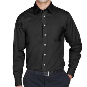 Devon & Jones Crown Collection Solid Stretch Twill Woven Shirt