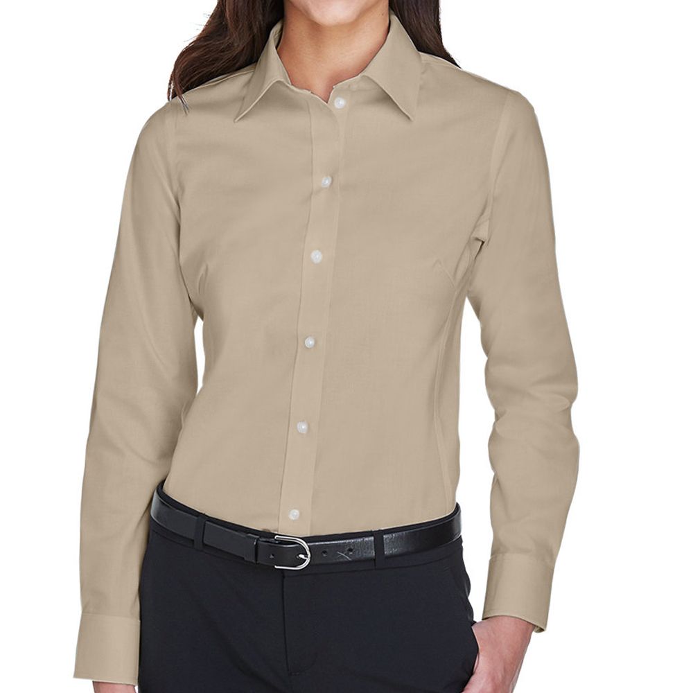 Devon & Jones Women's Crown Collection™ Solid Stretch Twill Button Up