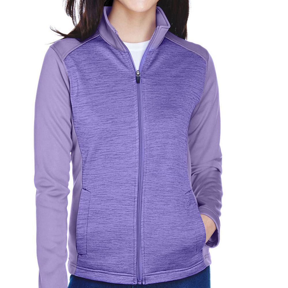 Devon & Jones Women's Newbury Colorblock Fleece Zip Up Jacket