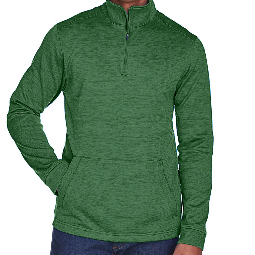 Devon & Jones Newbury Melange Fleece Quarter-Zip Pullover