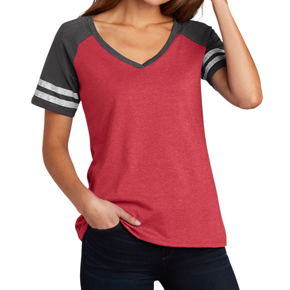 District Women’s Game V-Neck Tee