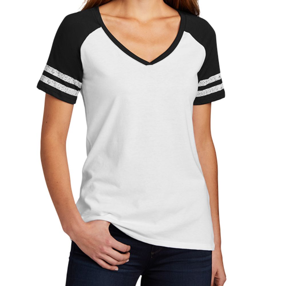 District Women’s Game V-Neck Tee