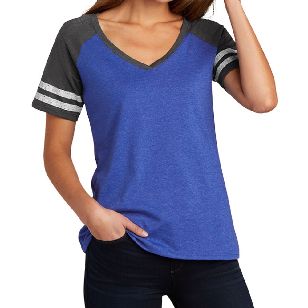 District Women’s Game V-Neck Tee