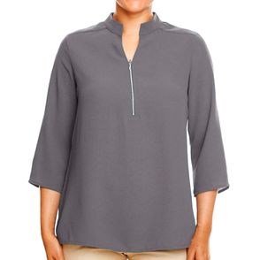 Devon & Jones Ladies' Perfect Fit Three-Quarter Sleeve Crepe Tunic