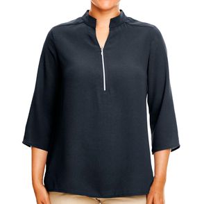 Devon & Jones Ladies' Perfect Fit Three-Quarter Sleeve Crepe Tunic