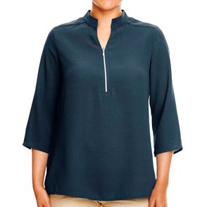 Devon & Jones Ladies' Perfect Fit Three-Quarter Sleeve Crepe Tunic