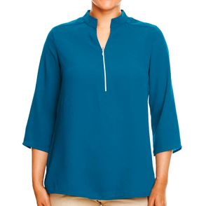 Devon & Jones Ladies' Perfect Fit Three-Quarter Sleeve Crepe Tunic