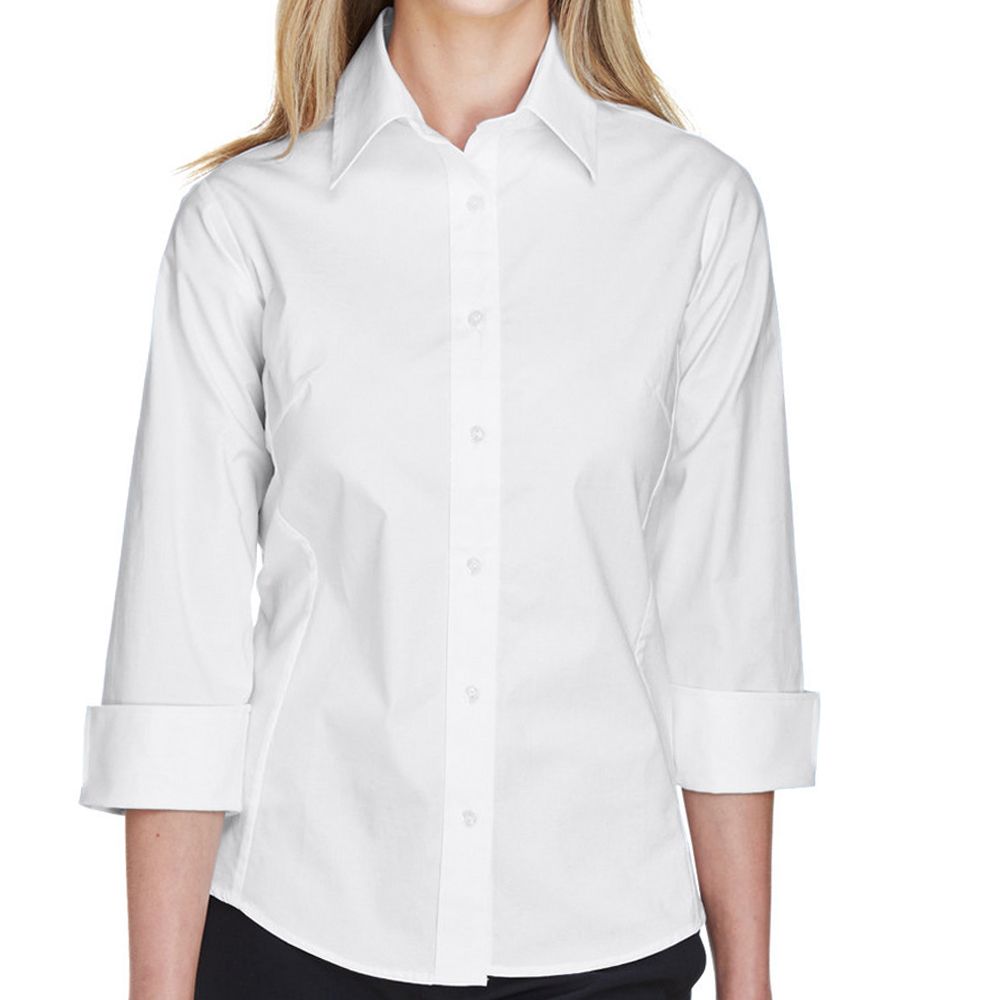 Devon & Jones Perfect Fit™ Women's Quarter Sleeve Button Up