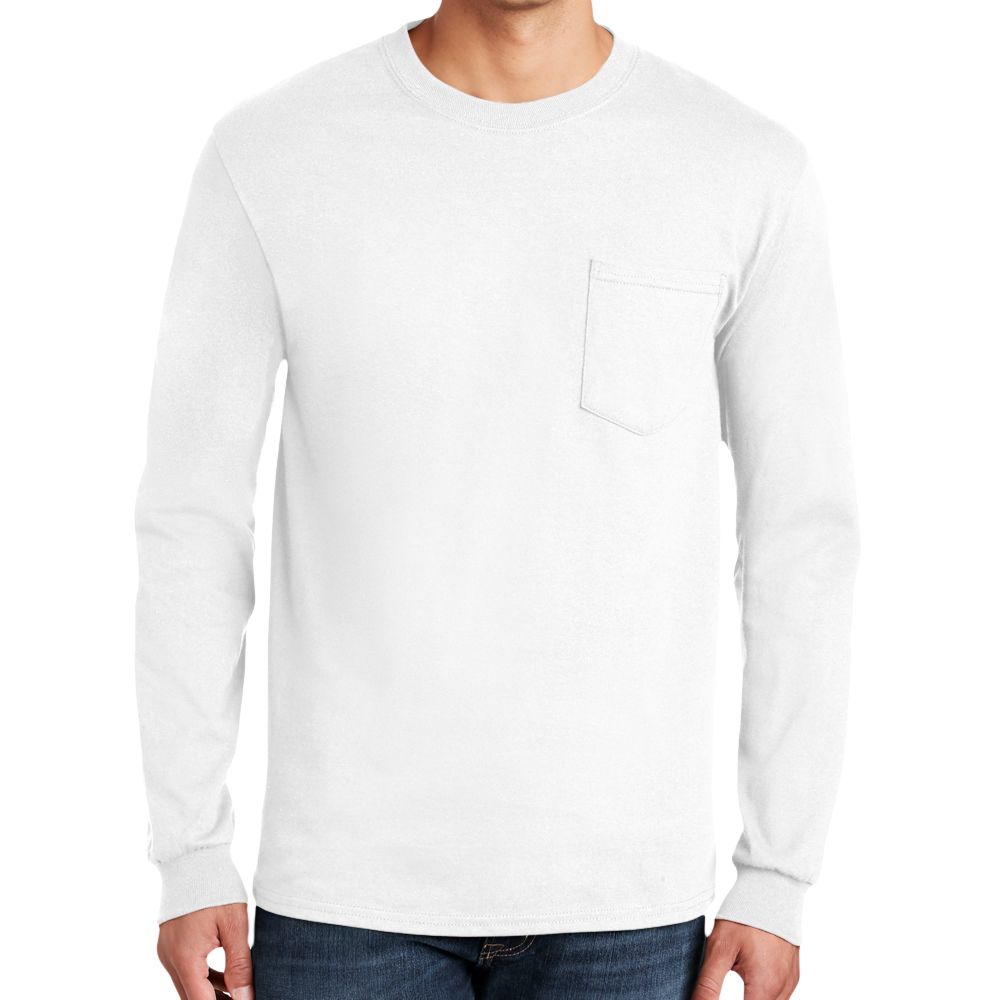 Gildan Ultra Cotton Long Sleeve Pocket Shirt