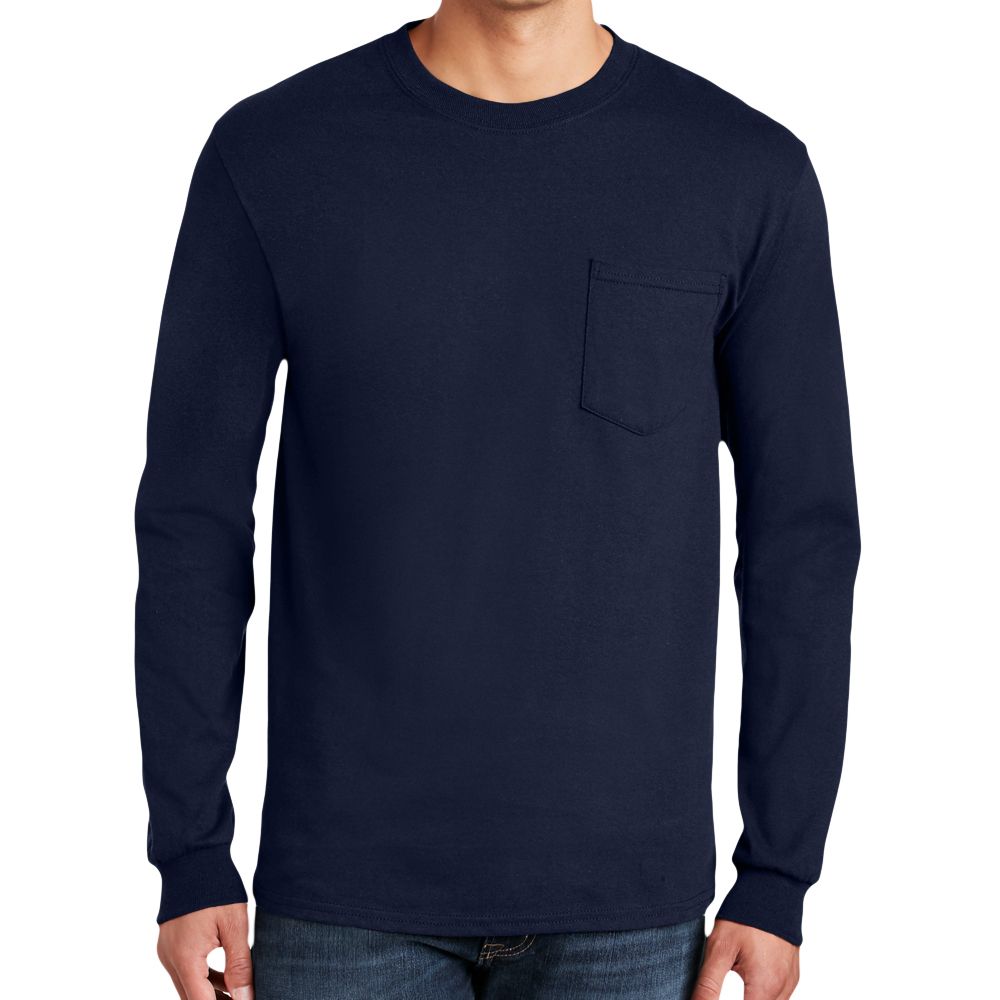 Gildan Ultra Cotton Long Sleeve Pocket Shirt