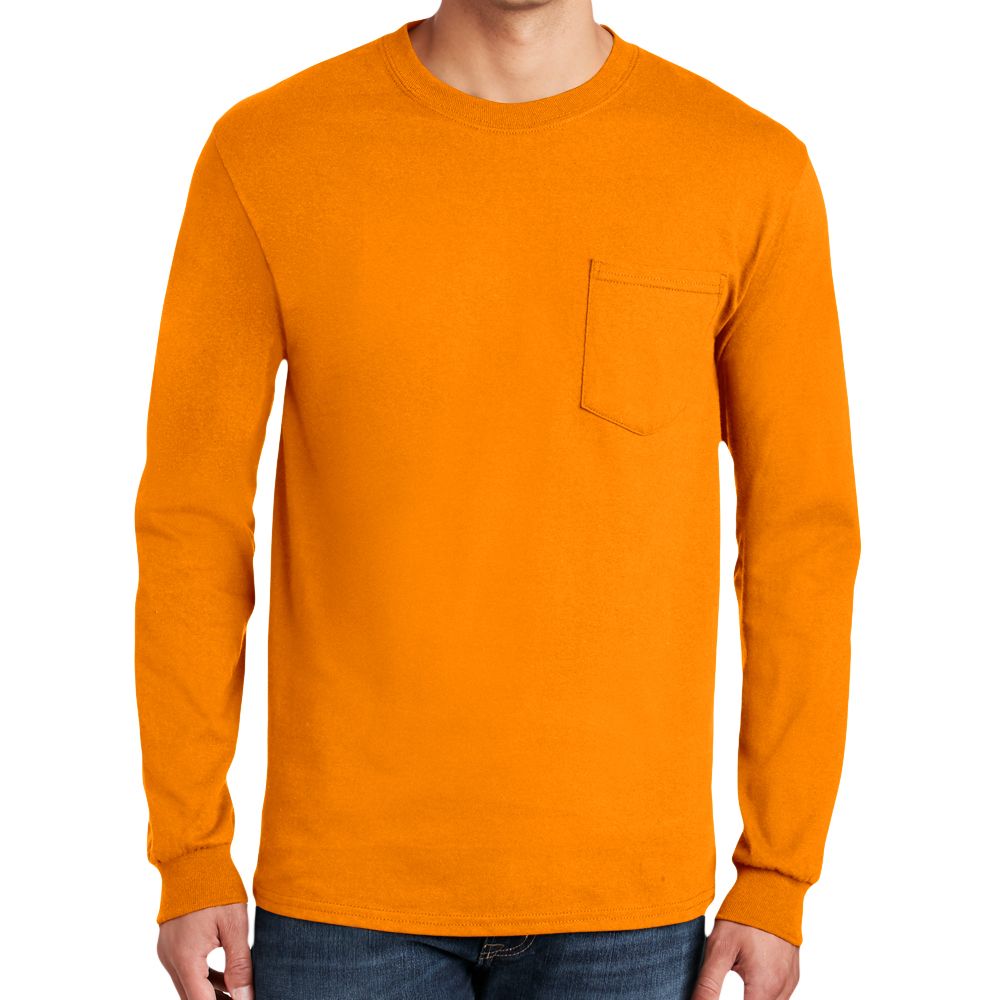 Gildan Ultra Cotton Long Sleeve Pocket Shirt