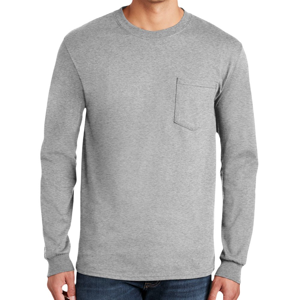 Gildan Ultra Cotton Long Sleeve Pocket Shirt