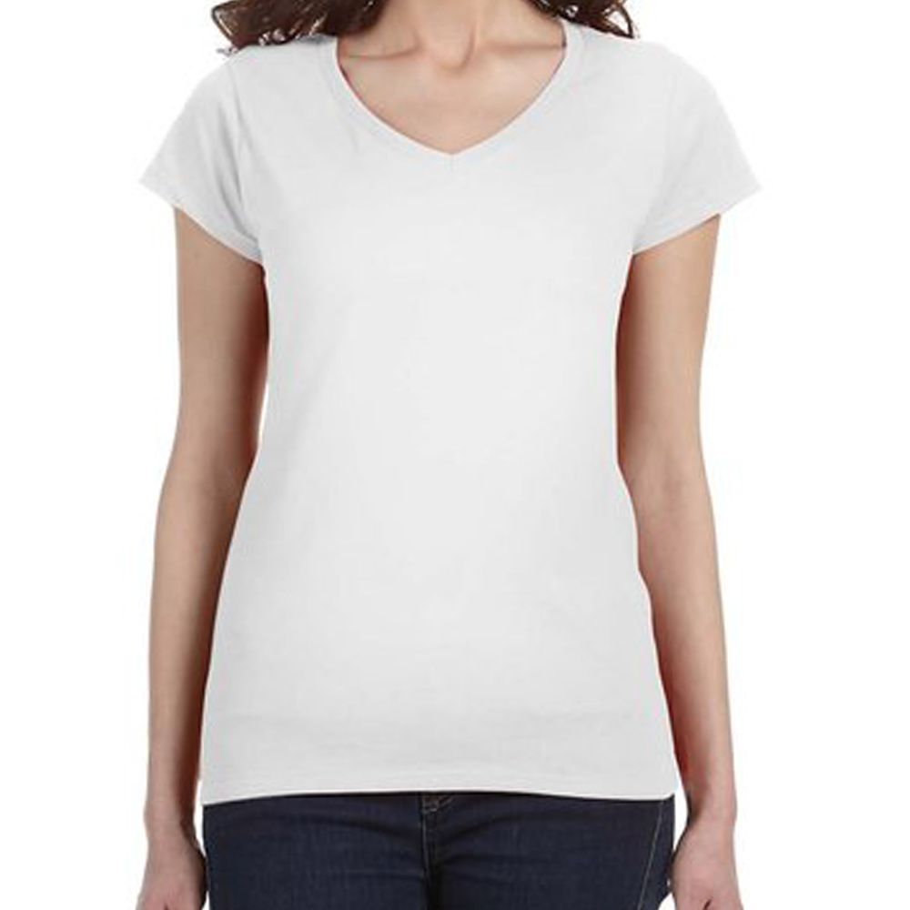 Ladies' SoftStyle  4.5 oz. Fitted V-Neck T-Shirt