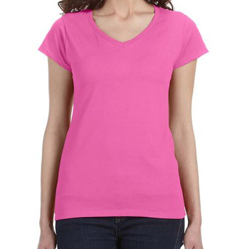 Ladies' SoftStyle  4.5 oz. Fitted V-Neck T-Shirt