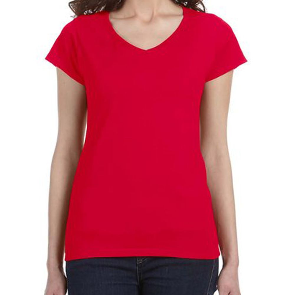 Ladies' SoftStyle  4.5 oz. Fitted V-Neck T-Shirt