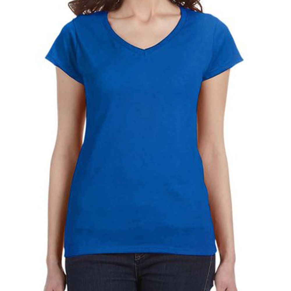 Ladies' SoftStyle  4.5 oz. Fitted V-Neck T-Shirt