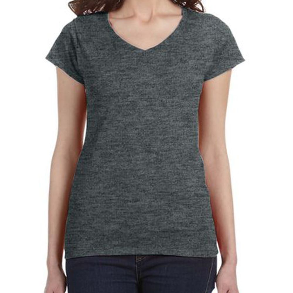 Ladies' SoftStyle  4.5 oz. Fitted V-Neck T-Shirt