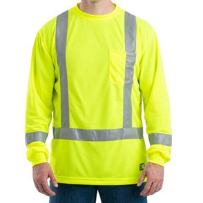 Berne Hi-Vis Class 3 Long Sleeve Pocket T-Shirt